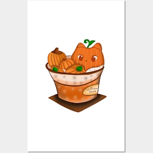 pumpkin drink Posters and Art